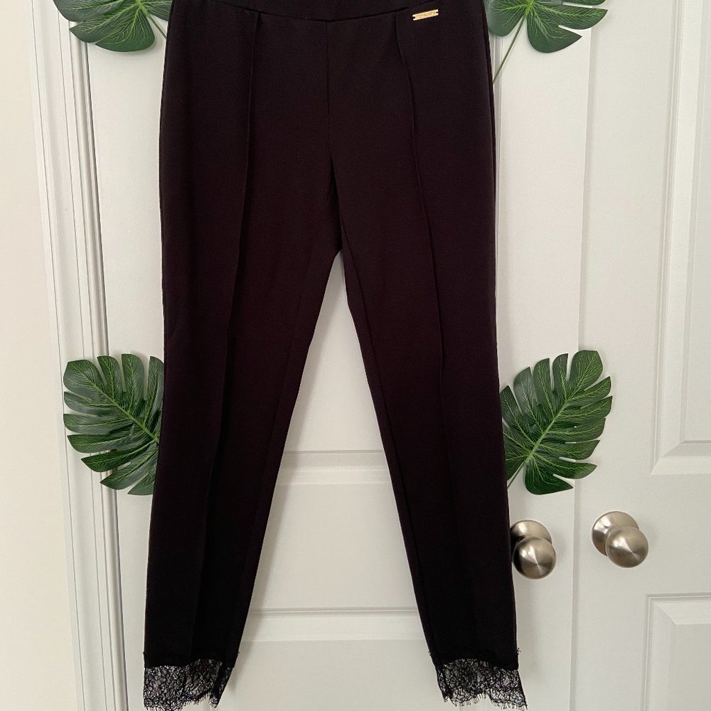 Black, Michael Kors, Dress Pants with Lace Ankle